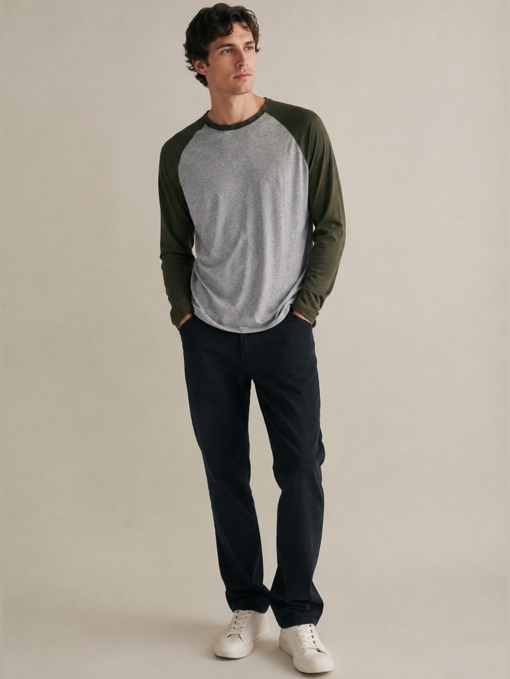 Vince Double-Layer Pima Cotton Long Sleeve T-Shirt